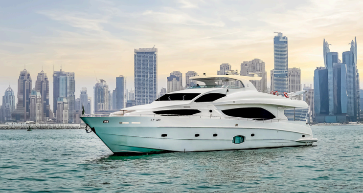 101ft yacht marina from outside